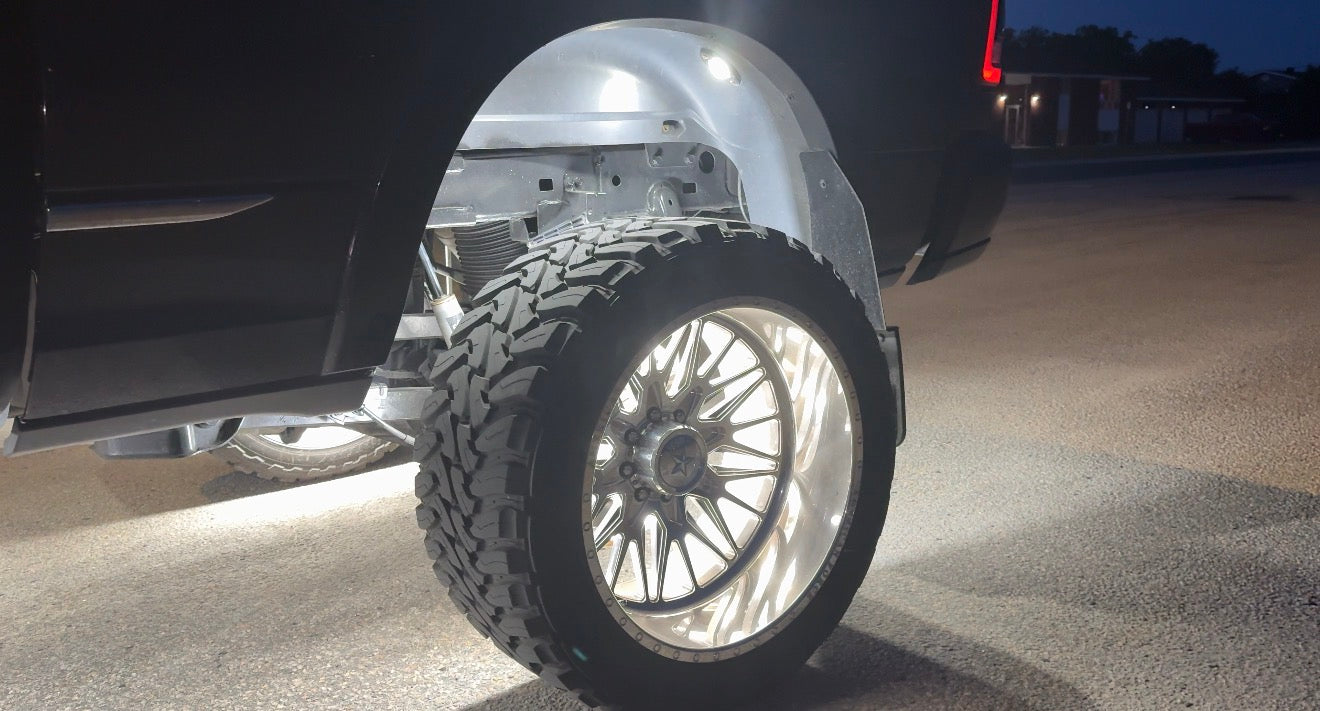 10 Row Pure White Wheel Lights Kit