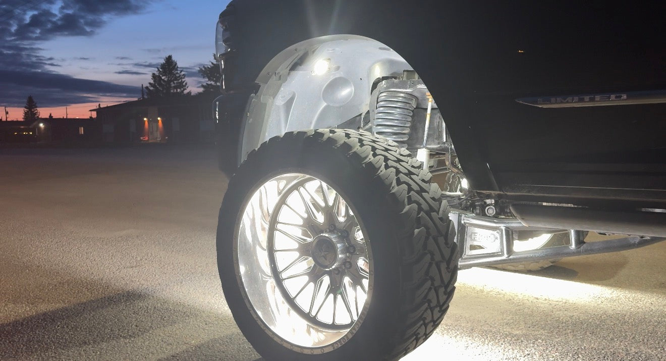 10 Row Pure White Wheel Lights Kit